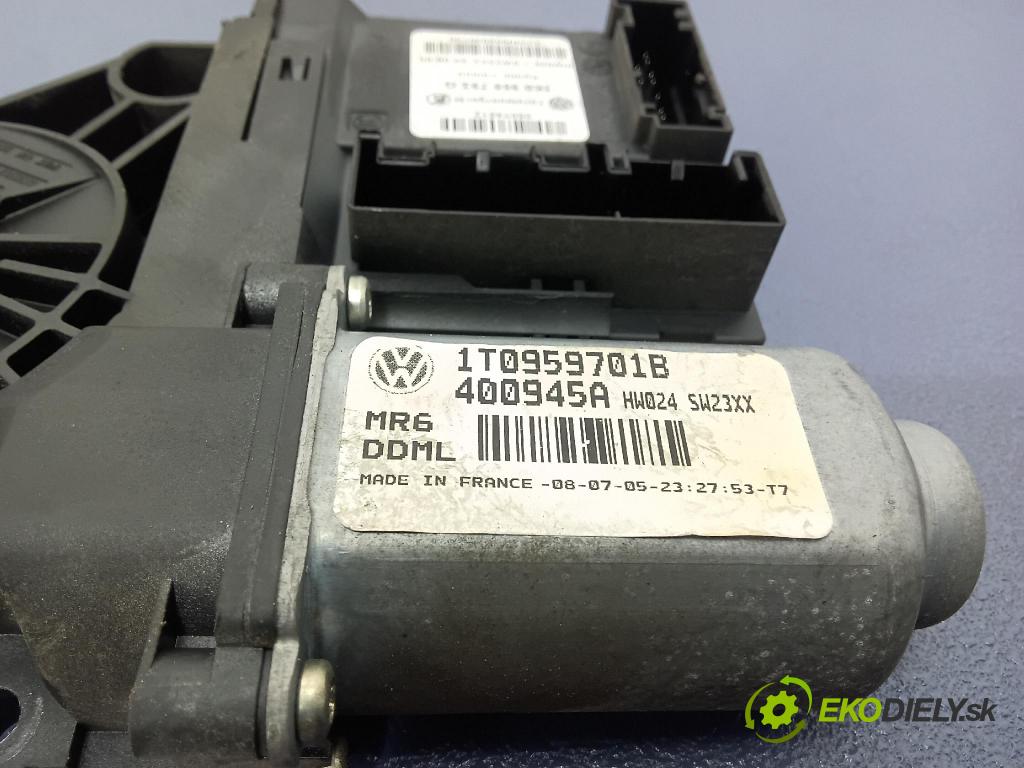 Skoda Octavia 2005 mechanismus stahování Sklenka: před Levý: 1T0959701B