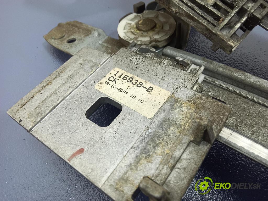 Renault Megane 2005 mechanizmus okna Okná: Predné v pravo: 116938-B