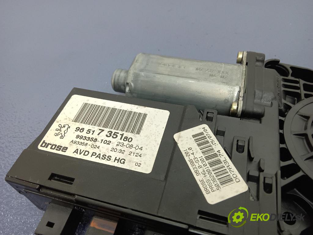 Peugeot 307 2004 mechanizmus okna Okná: Predné v pravo: 9651735180