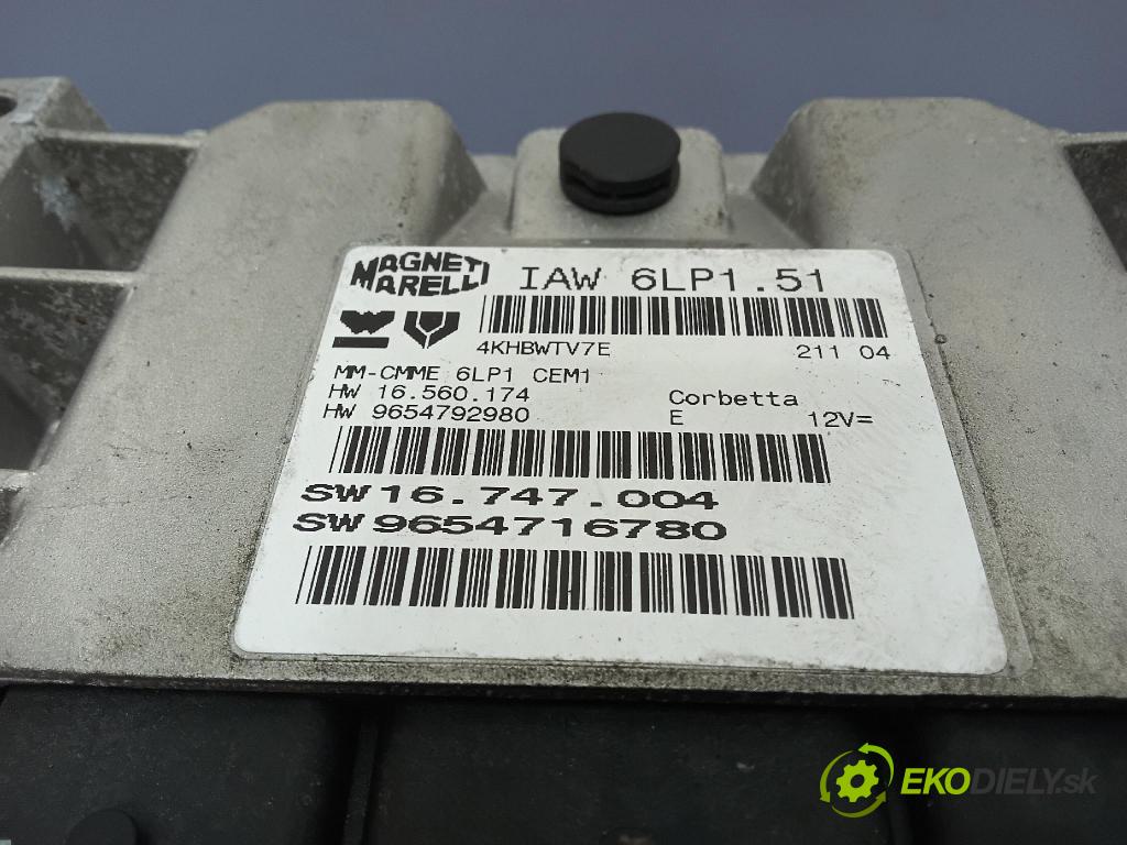Peugeot 307 2004 riadiaca jednotka Motor: 9654716780