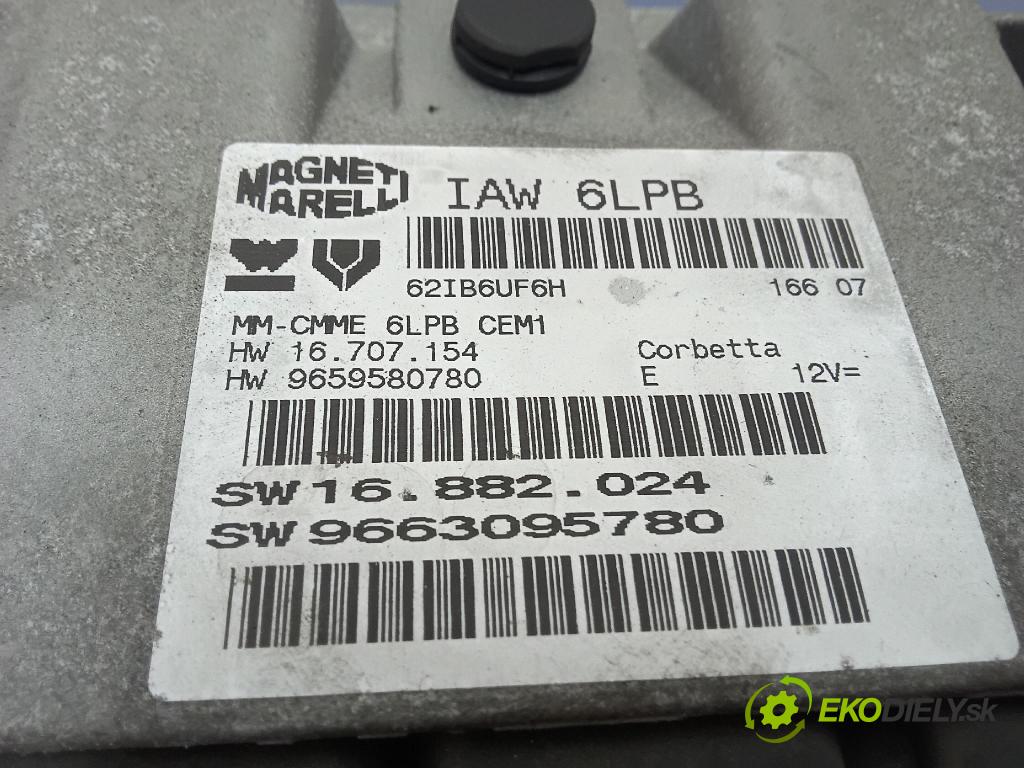 Peugeot 407 2007 řídící jednotka Motor: 9663095780