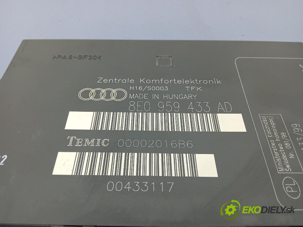 Audi A4 2002 řídící jednotka Komfortu 8E0959433AD