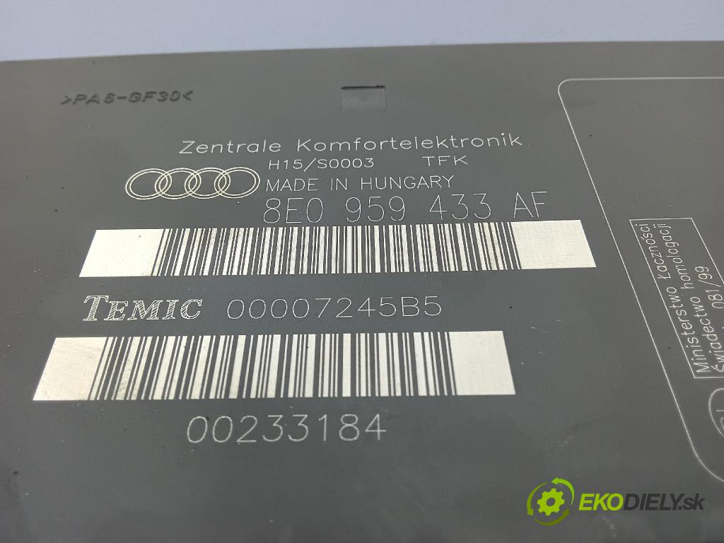 Audi A4 2001 řídící jednotka Komfortu 8E0959433AF