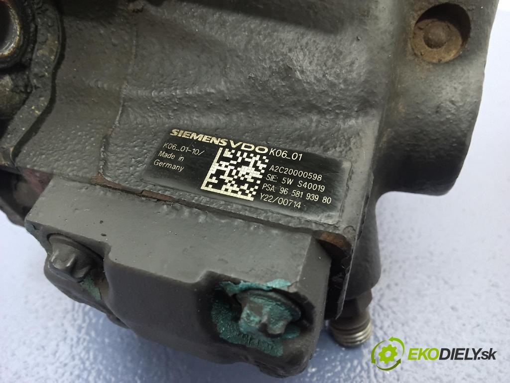 Citroen C5 2005 čerpadlo Injekce: 9658193980