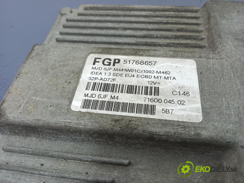 Fiat Idea 2005 riadiaca jednotka Motor: 51768657