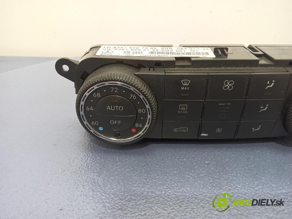 Mercedes-benz Ml 320 2008 prepínač Klimatizácia: Prúd vzduchu: A2518205189