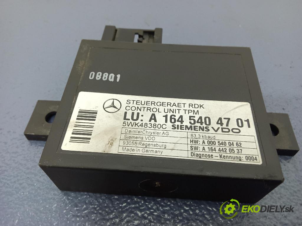 Mercedes-benz Ml 320 2008 riadiaca jednotka A1645404701