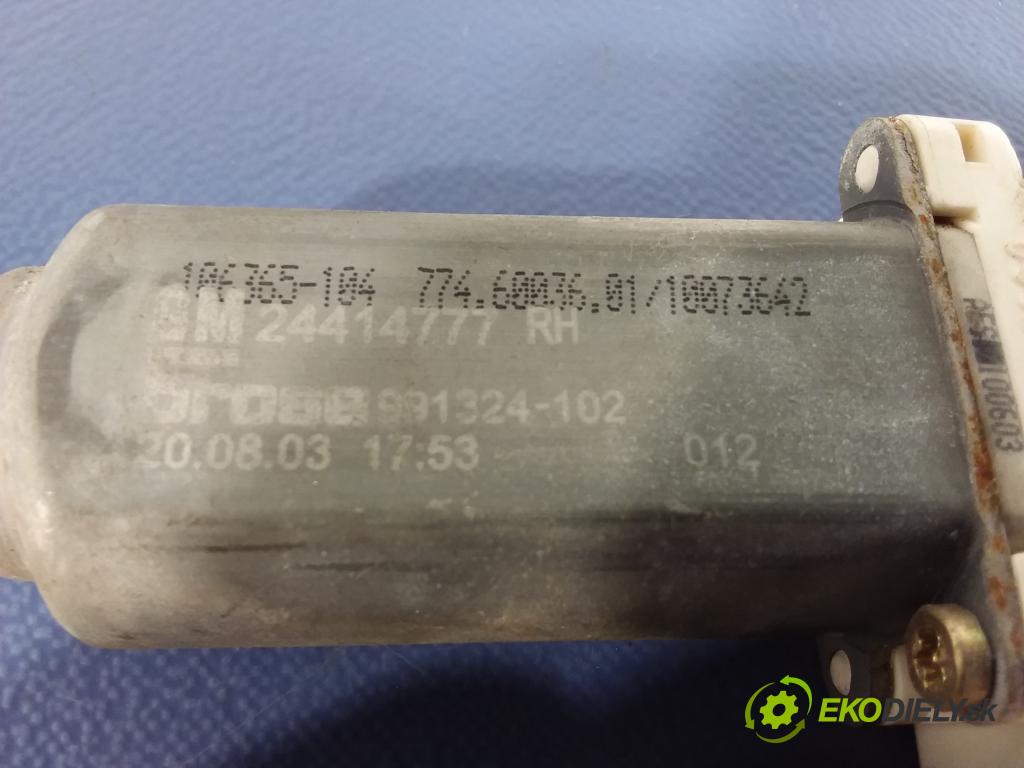 Opel Vectra 2003 mechanismus stahování Sklenka: Zad: v pravo: 24414777 RH