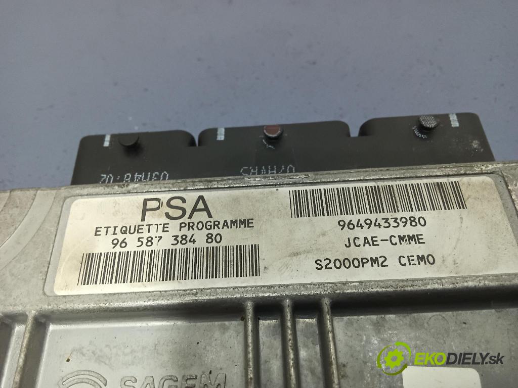 Peugeot 1007 2005 riadiaca jednotka Motor: 9658738480