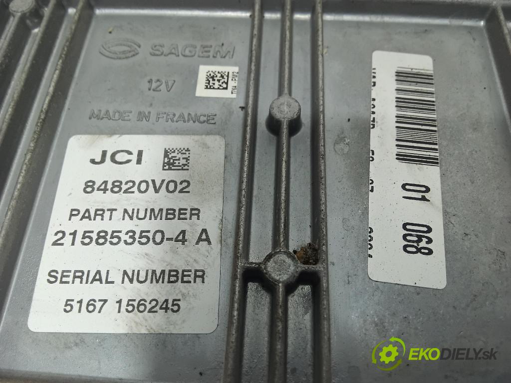 Peugeot 1007 2005 riadiaca jednotka Motor: 9658738480