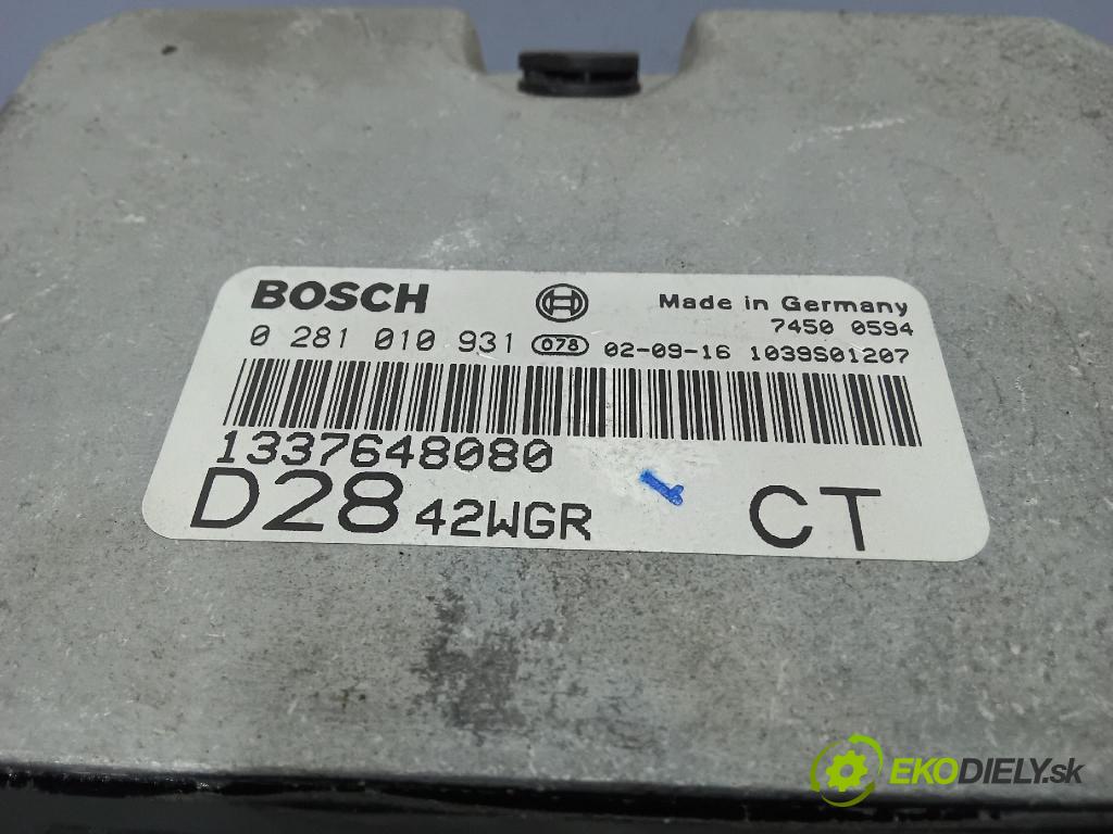 Fiat Ducato 2002 riadiaca jednotka Motor: 0281010931