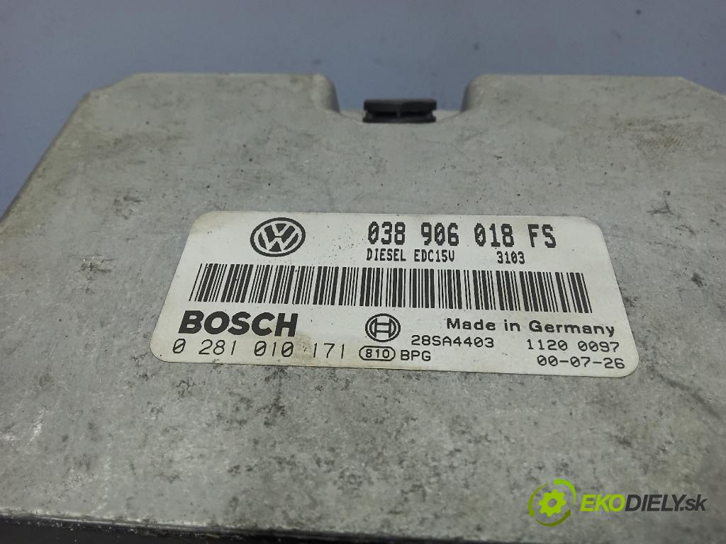 Volkswagen Passat 1999 riadiaca jednotka Motor: 038906018FS