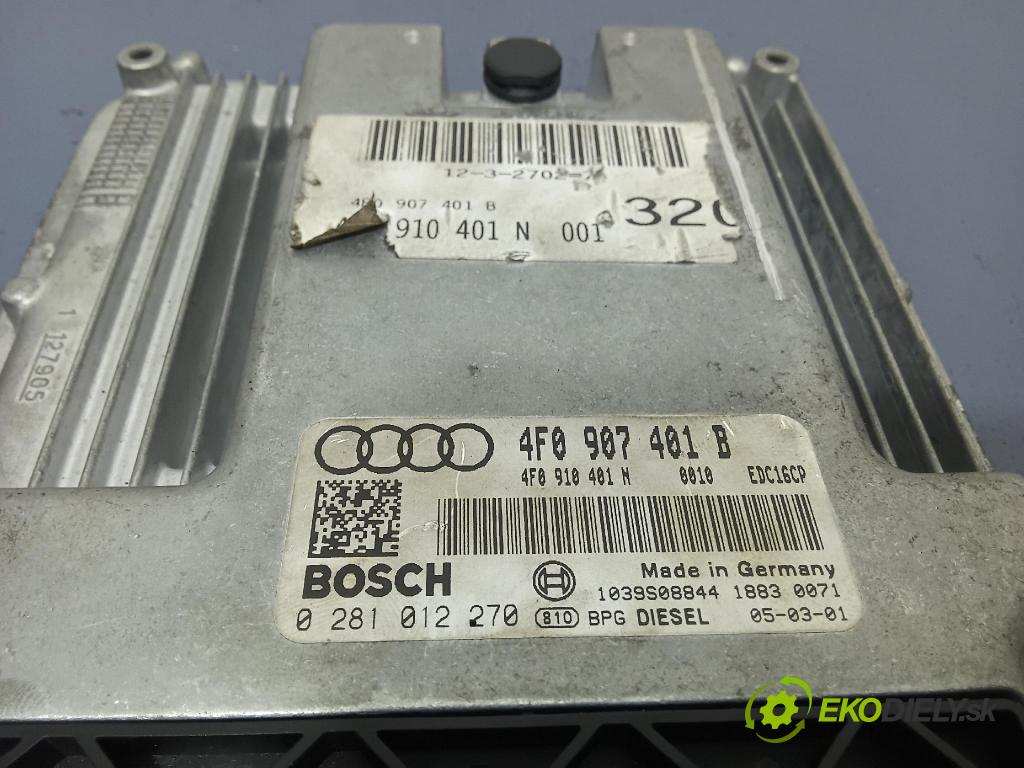 Audi A6 2005 řídící jednotka Motor: 4F0907401B