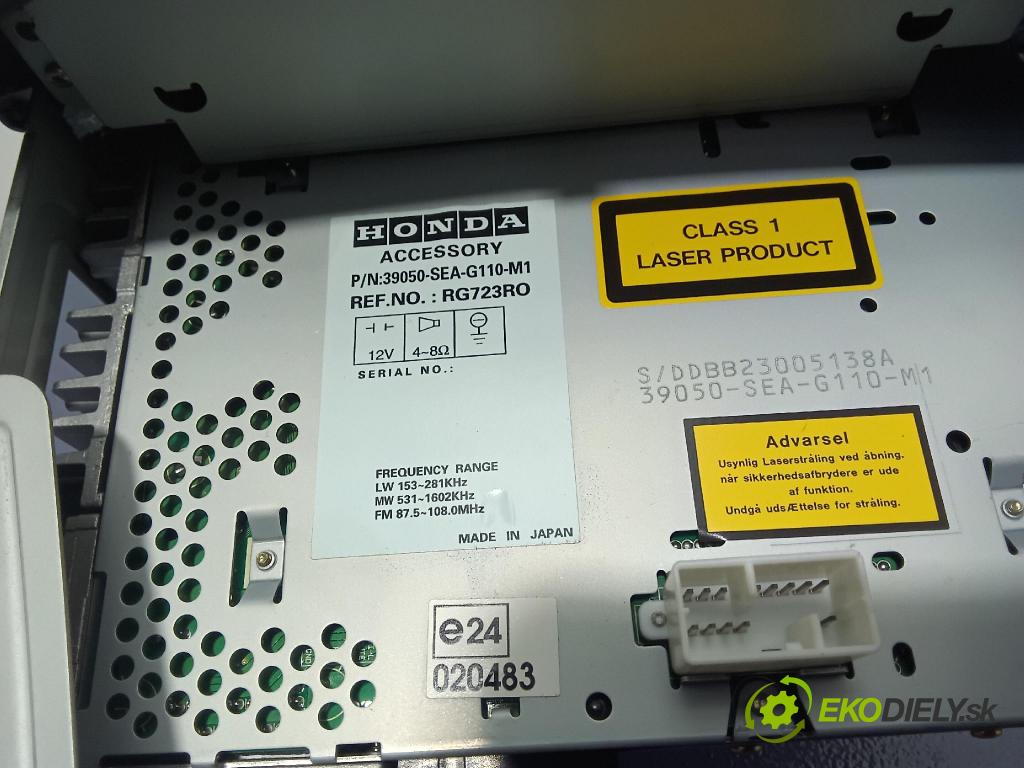 Honda Accord 2003 Radio I Navigace: 39050-SEA-G110-M