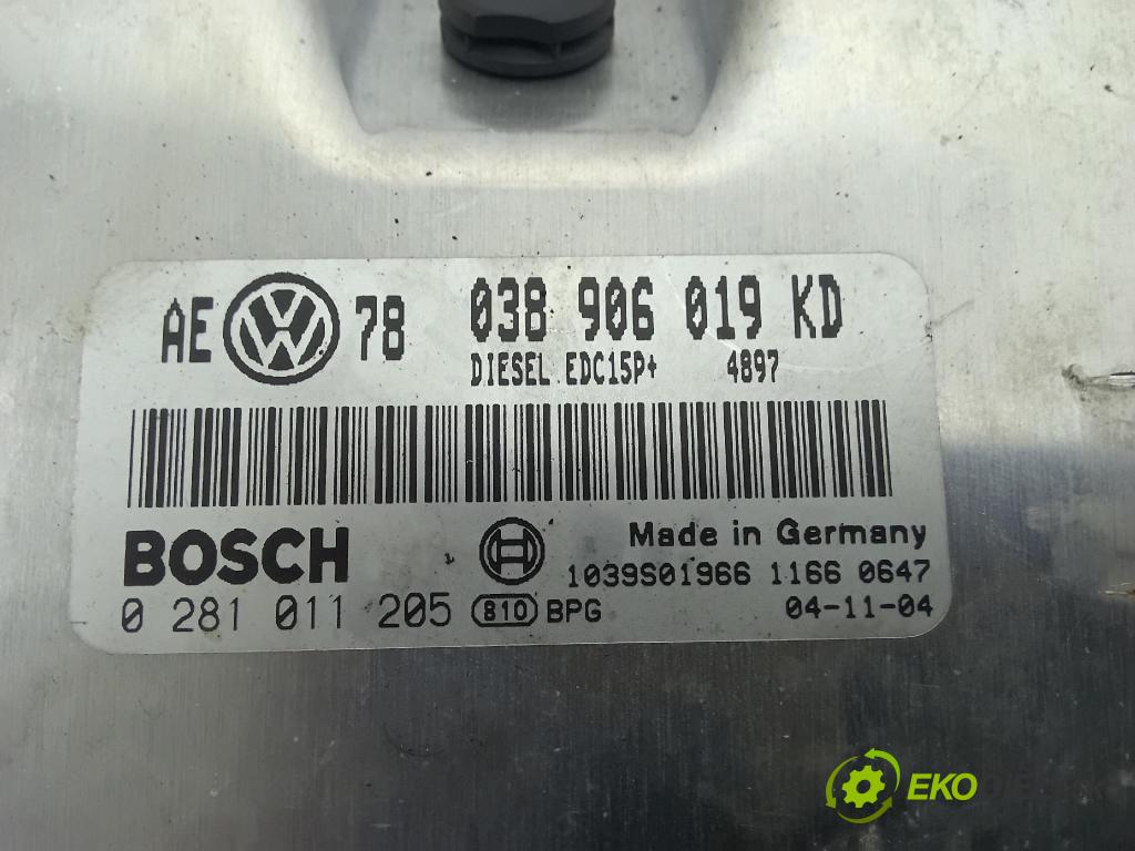 Volkswagen Passat 2004 řídící jednotka Motor: 038906019KD