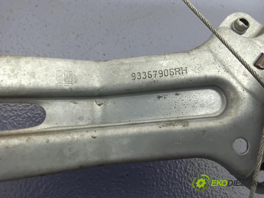 Opel Meriva 2008 mechanismus stahování Sklenka: Zad: v pravo: 93367906