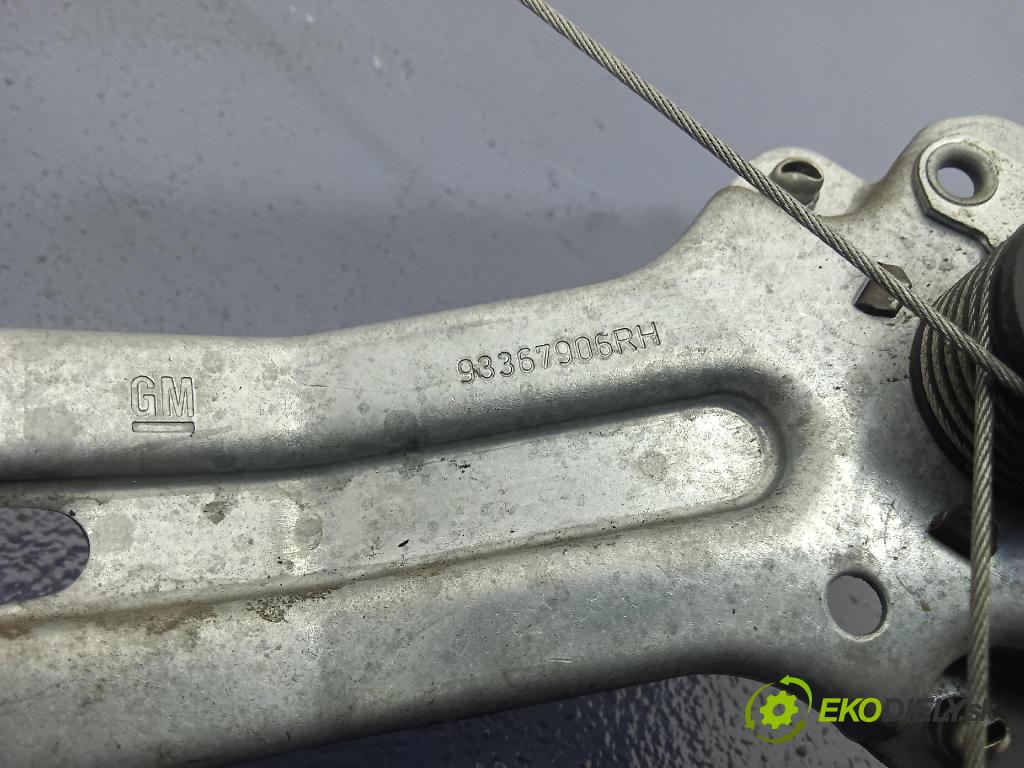 Opel Meriva 2004 mechanizmus okna Okná: zad v pravo: 93367906