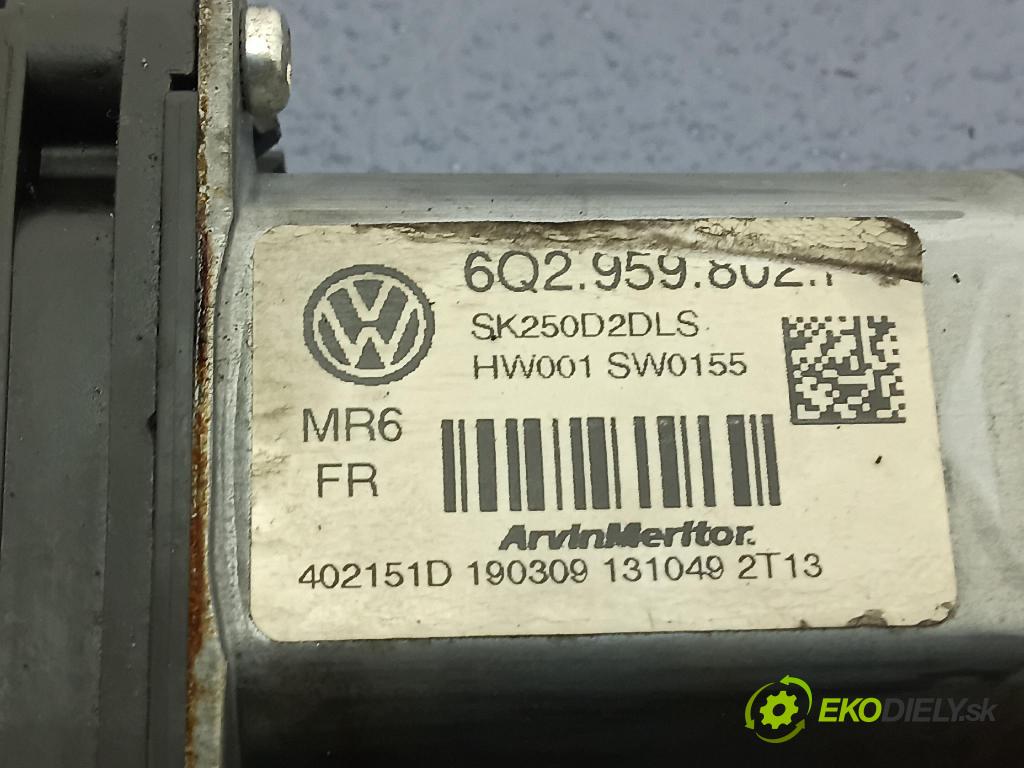 Skoda Fabia combi 2009 mechanismus stahování Sklenka: před Levý: 6Q2959802F
