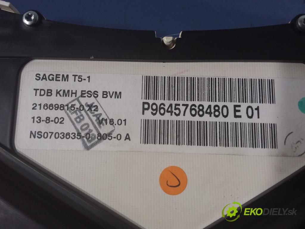 Peugeot 307 2002 prístrojovka/ budíky 9645768480E
