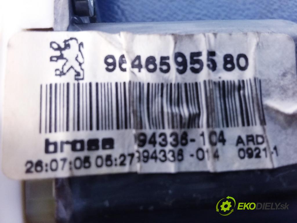 Peugeot 407 2006 mechanismus stahování Sklenka: Zad: v pravo: 9646595580