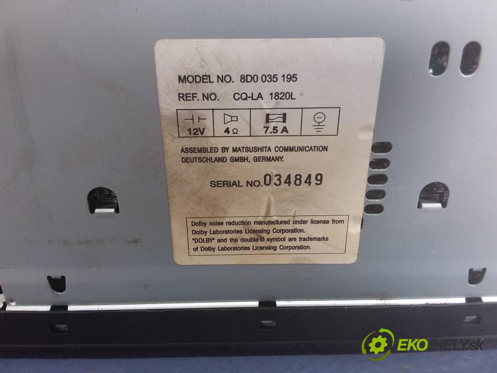 Audi A4 2000 Radio I Navigácia: 8D0035195