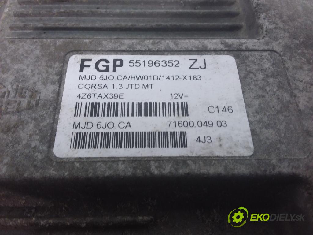 Opel Corsa 2005 riadiaca jednotka Motor: 55196352ZJ