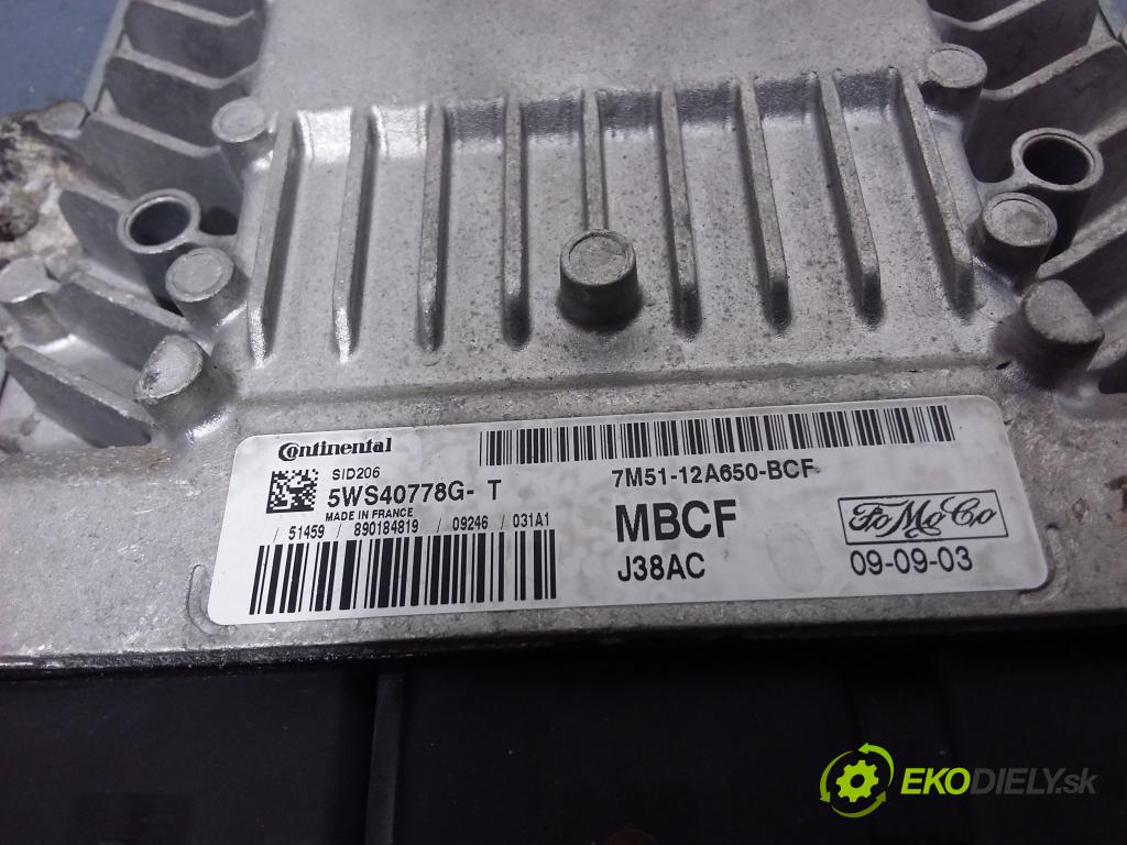 Ford Focus 2009 riadiaca jednotka Motor: 7M51-12A650-BCF