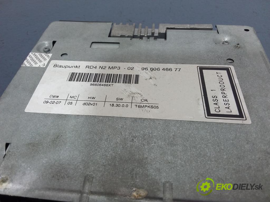 Peugeot 307 2007 Radio I Navigácia: 9660646677