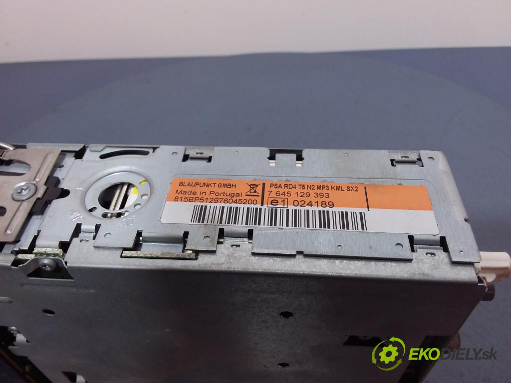 Peugeot 307 2007 Radio I Navigácia: 9660646677