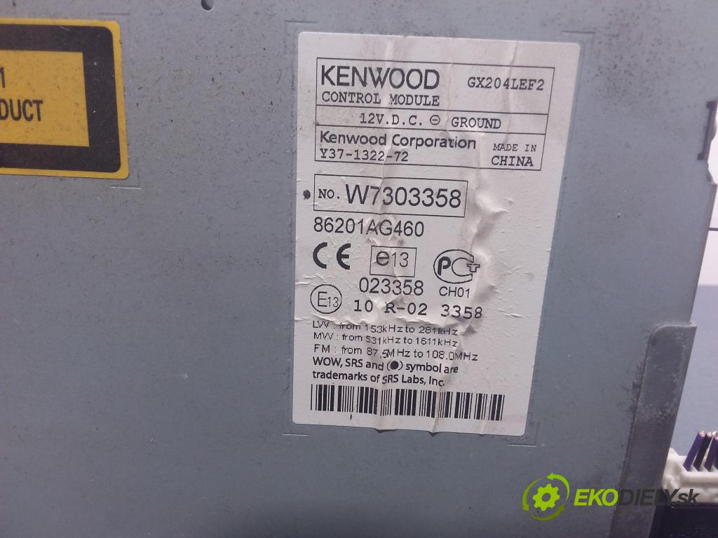 Subaru Legacy 2008 Radio I Navigácia: 86201AG460