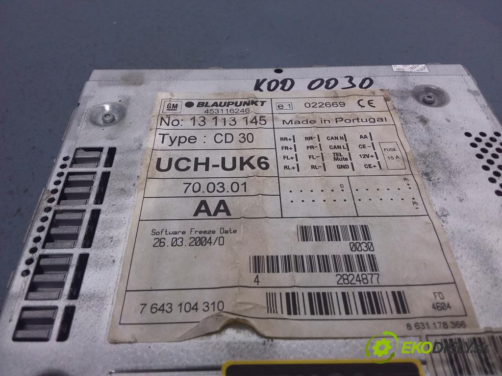 Opel Vectra 2004 Radio I Navigácia: 13113145