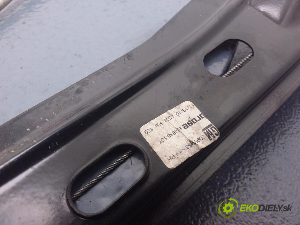 Opel Insignia 2010 mechanismus stahování Sklenka: před v pravo: 20952453