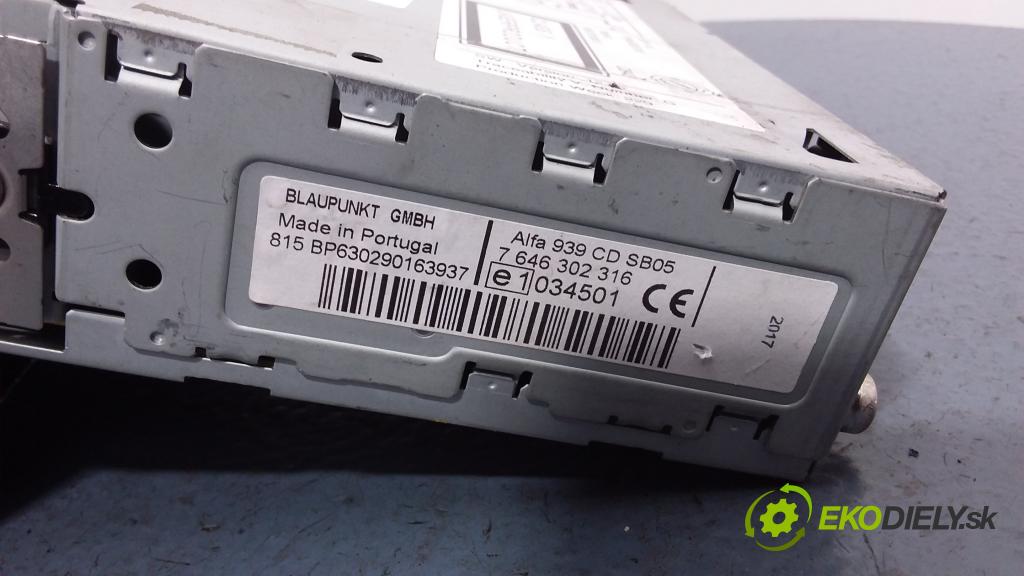 Alfa romeo 159 2006 Radio I Navigácia: 7646302316