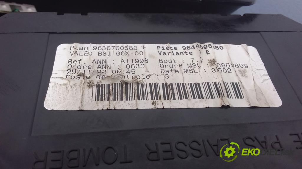 Peugeot 307 2003 riadiaca jednotka Motor: 9646449280