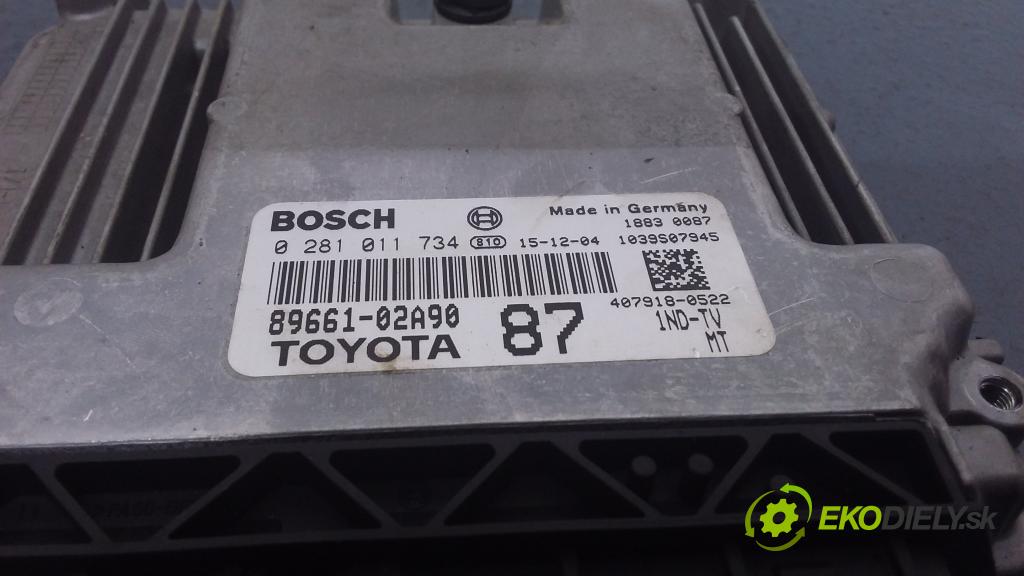 Toyota Corolla 2005 riadiaca jednotka Motor: 89661-02A90