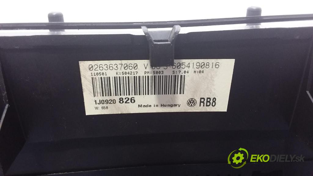 Volkswagen Golf 2001 prístrojovka/ budíky 1J0920826