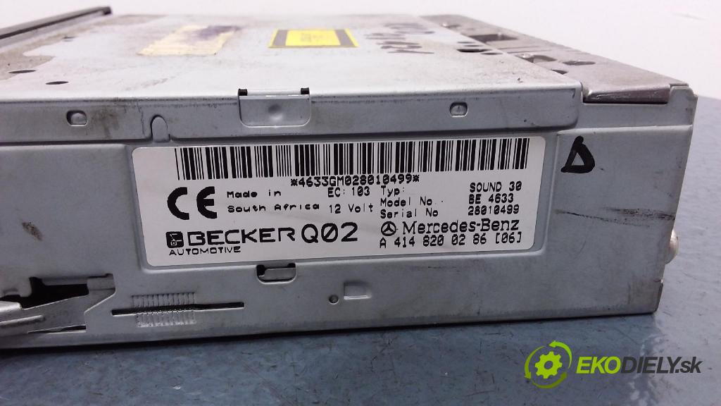 Mercedes-benz Vaneo 2002 Radio I Navigácia: A4148200286