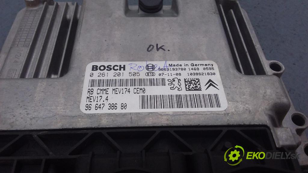 Peugeot 207 2007 riadiaca jednotka Motor: 9664738680