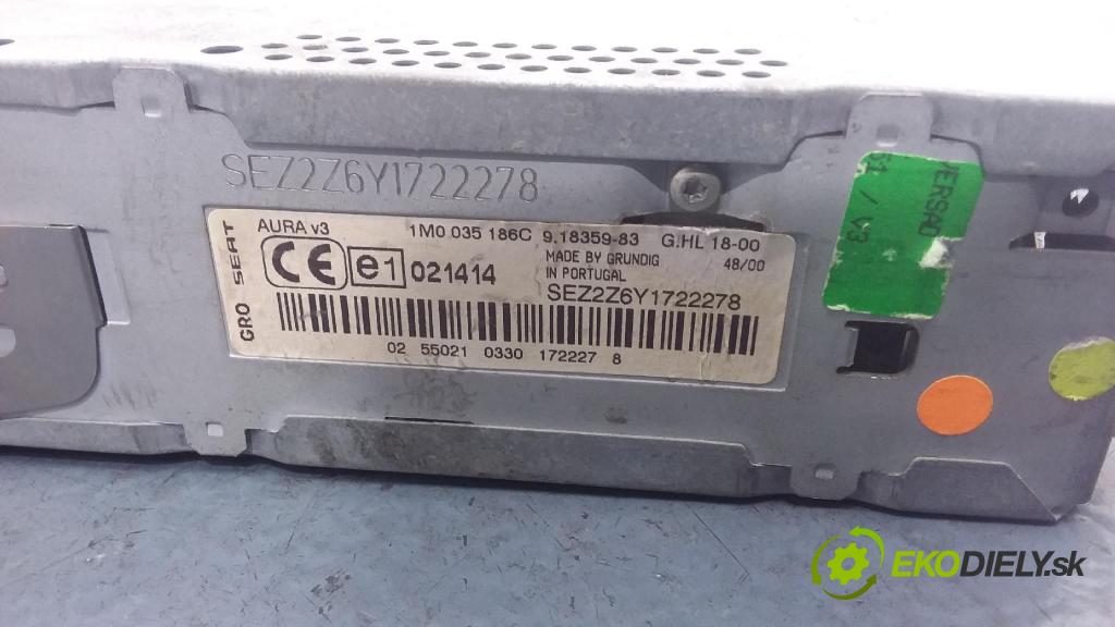 Seat Toledo 1999 Radio I Navigácia: 1M0035186C