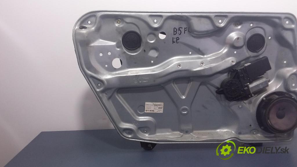 Volkswagen Passat 2000 mechanismus stahování Sklenka: před Levý: 3B4837751LD