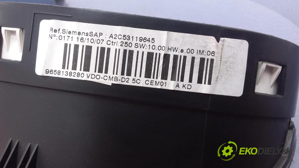Peugeot 407 sw 2.0 hdi 2005 Přístrojová deska 9658137280