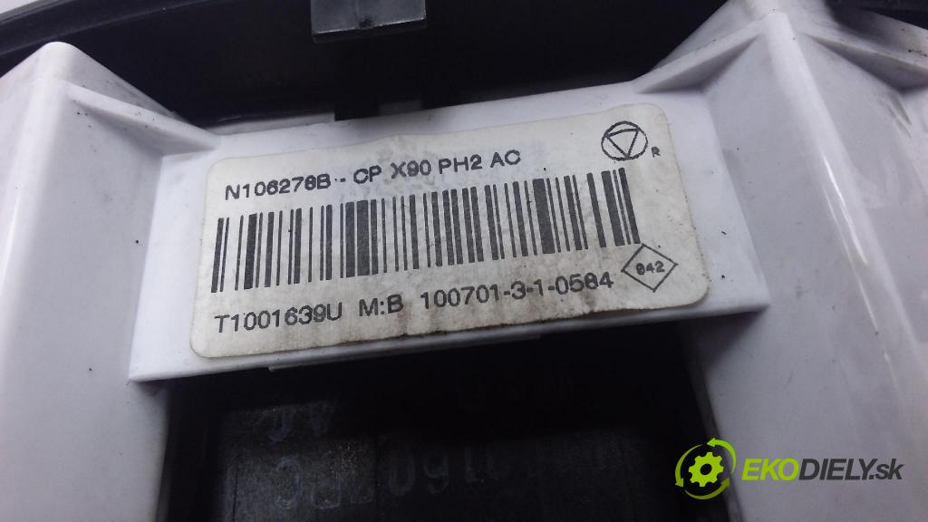Dacia Duster 2010 prepínač Klimatizácia: Prúd vzduchu: N106278B