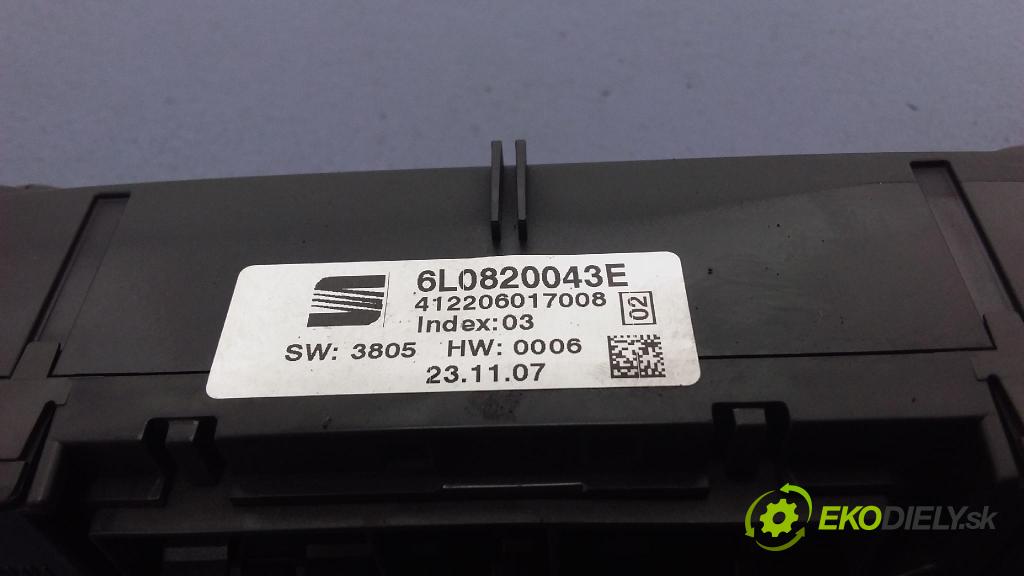 Seat Ibiza 2007 prepínač Klimatizácia: Prúd vzduchu: 6L0820043E