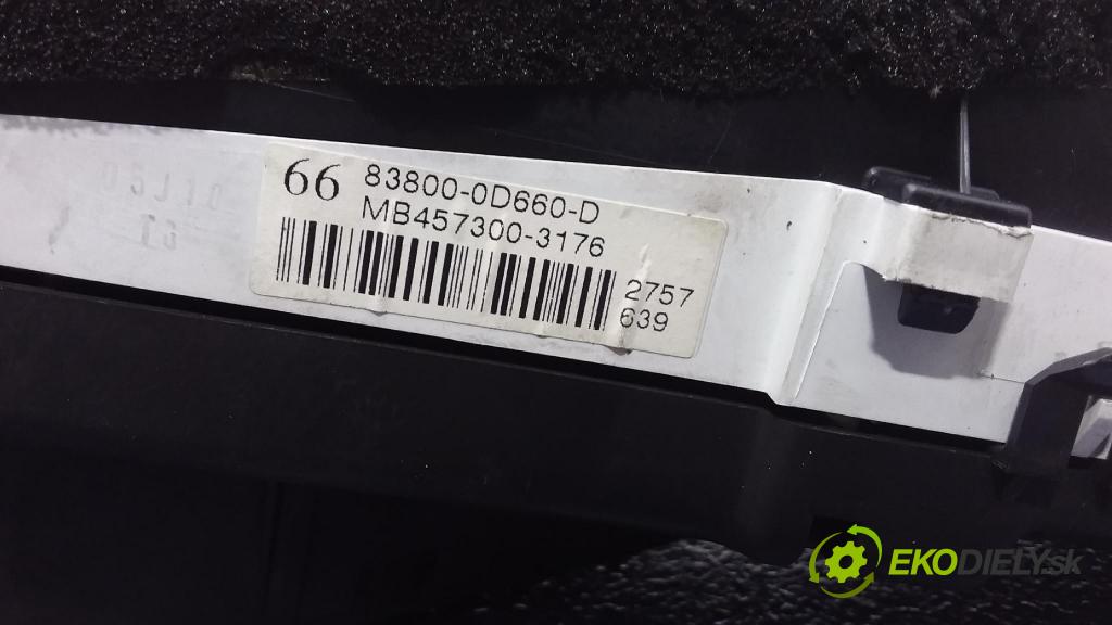 Toyota Yaris 2007 prístrojovka/ budíky 83800-0D660