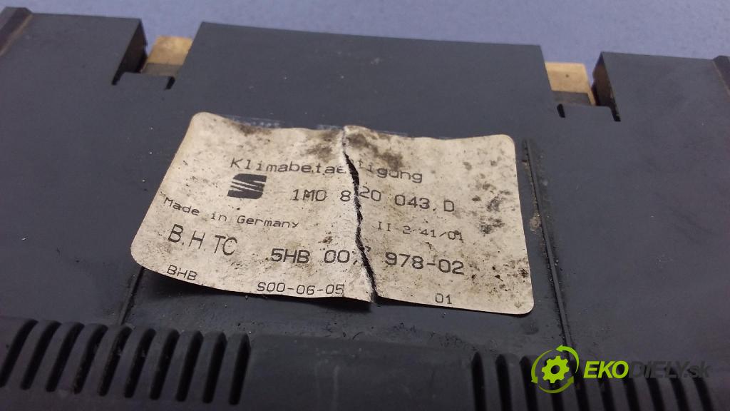 Seat Leon 2001 prepínač Klimatizácia: Prúd vzduchu: 1M0820043D