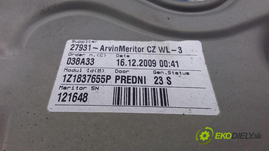 Skoda Octavia 2010 mechanismus stahování Sklenka: před Levý: 1Z1837655P