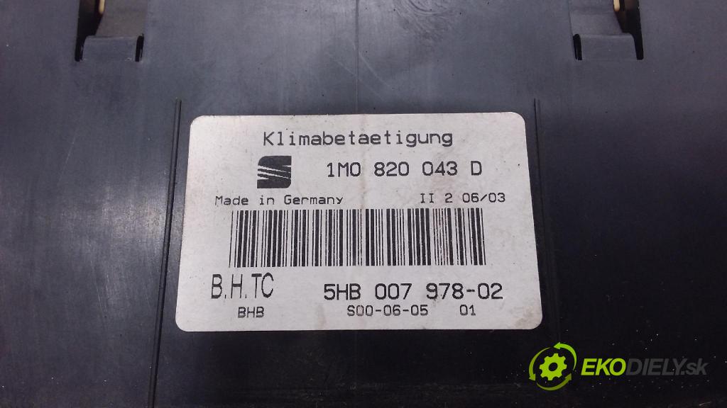 Seat Leon 2003 prepínač Klimatizácia: Prúd vzduchu: 1M0820043D