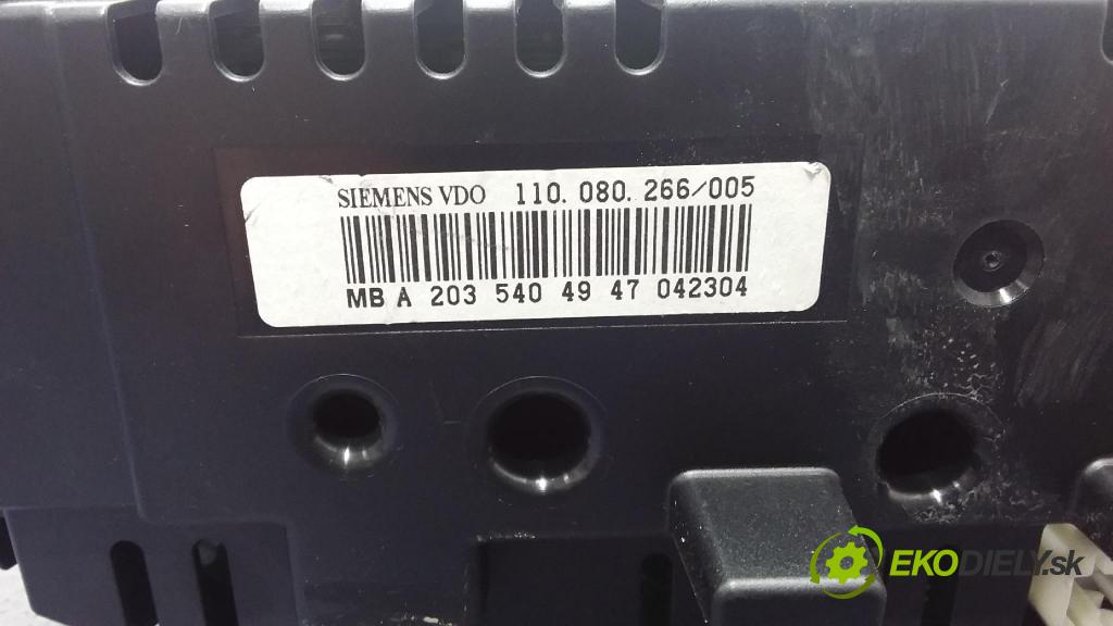 Mercedes-benz C 200 cdi 2004 prístrojovka/ budíky A2035404947