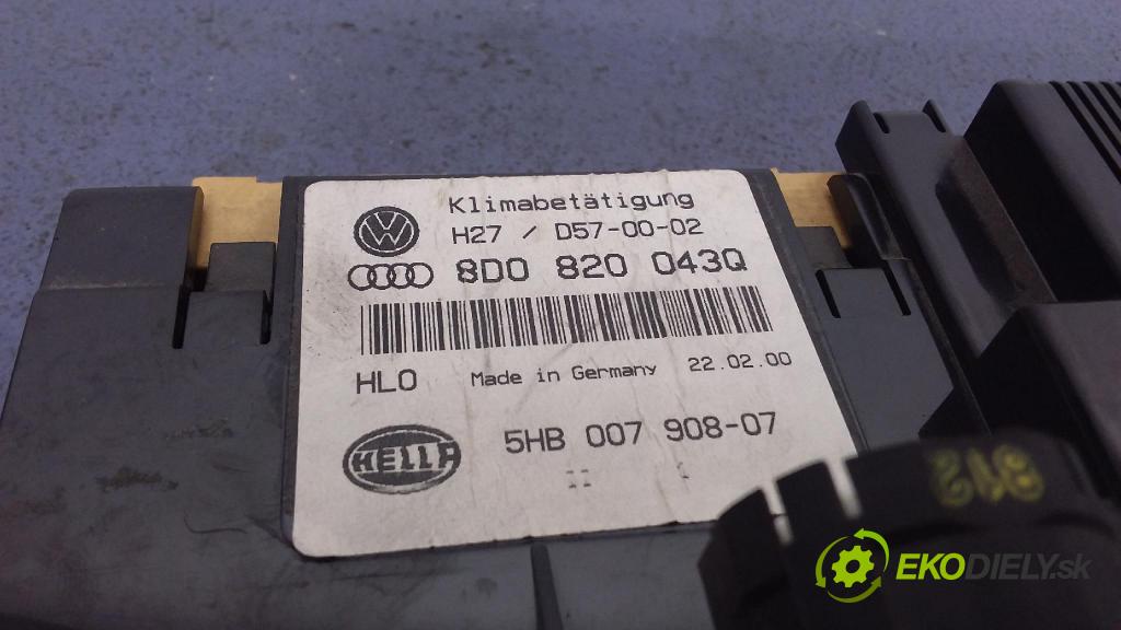 Audi A4 2000 prepínač Klimatizácia: Prúd vzduchu: 8D0820043Q