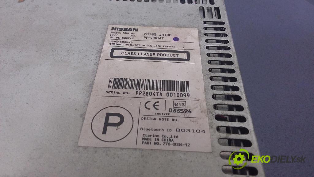 Nissan X-trail 2007 Radio I Navigácia: 28185JH100